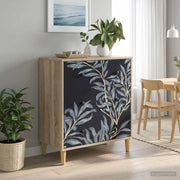 Cassettiera DOKKUM Stampa blu di felce 66 x 36,5 x 75 cm Sonoma 8007357