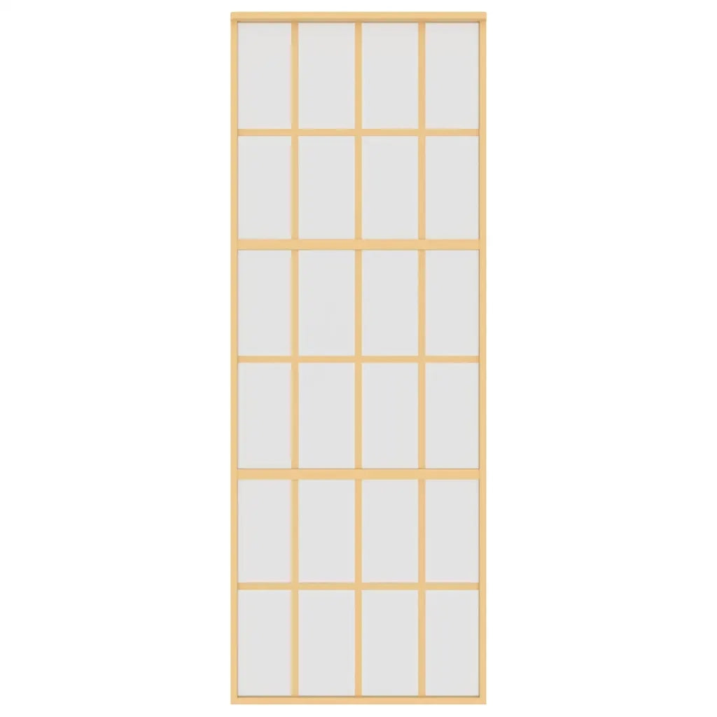 Porta Scorrevole Dorata 76x205 Vetro Smerigliato ESG Alluminio 155175
