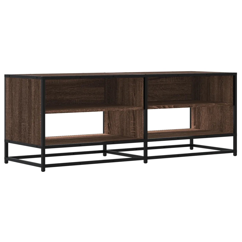 vidaXL Mobile TV Rovere Marrone 120,5x40x46 cm Multistrato e Metallo