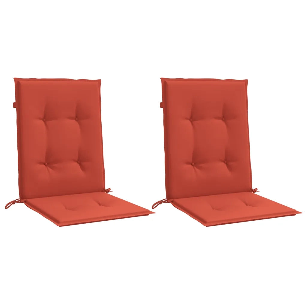 Cuscini Sedia Schiena Bassa 2 pz Rosso Mélange 100x50x4 Tessuto 4002463