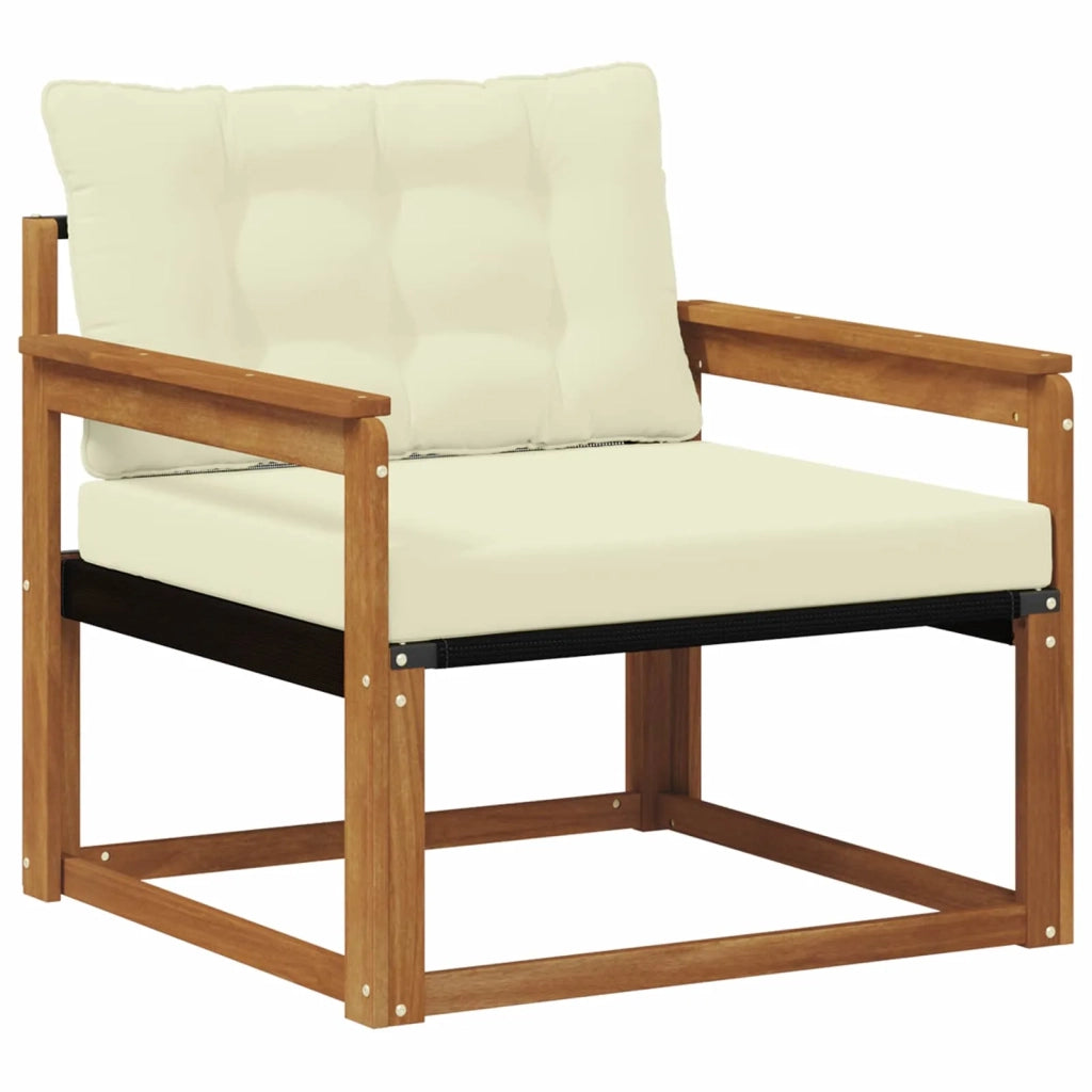 Set di divani da esterno-Sofa da giardino Legno di Acacia Massello e Textilene 609877