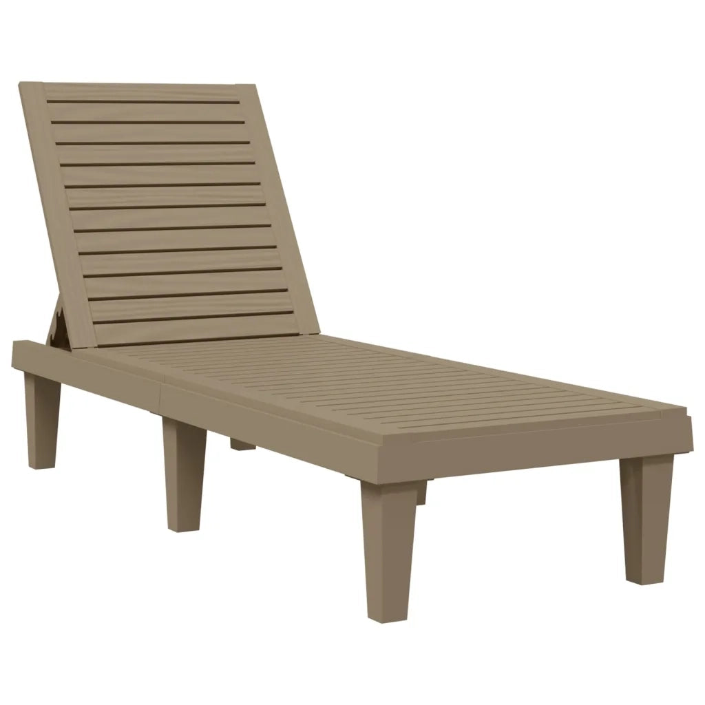 Lettino Prendisole | Sdraio da giardino | Lettino da sole Marrone 155x58x83 cm in Polipropilene
