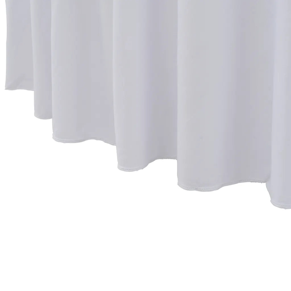 Copertura Elastica per Tavolo con Gonna 2 pz 180x74cm Bianco cod mxl 41918