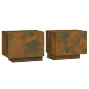 Comodino | Armadio da Notte | Mobiletto da notte Rovere Fumo 100x35x40 cm Legno Multistrato