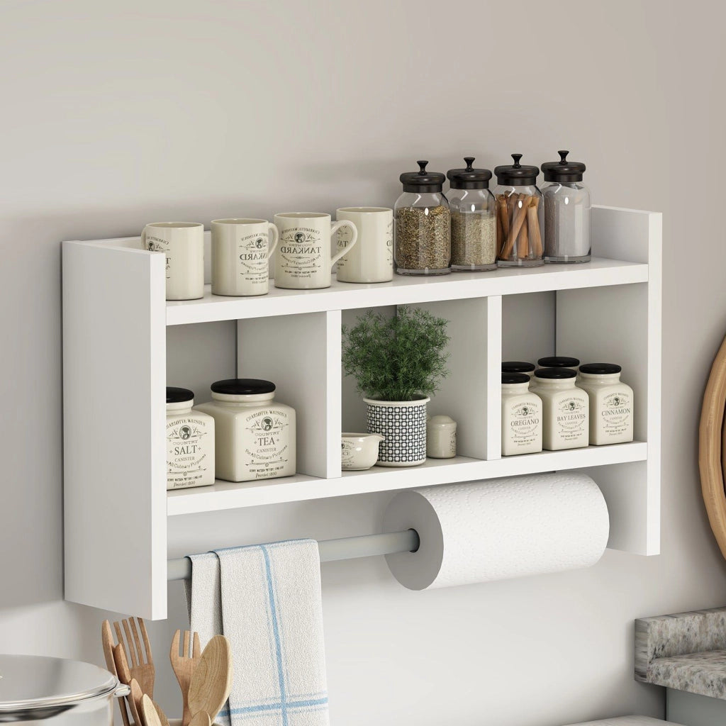 Cortale, Mensola 4 Ripiani, 64x15x35h cm Bianco