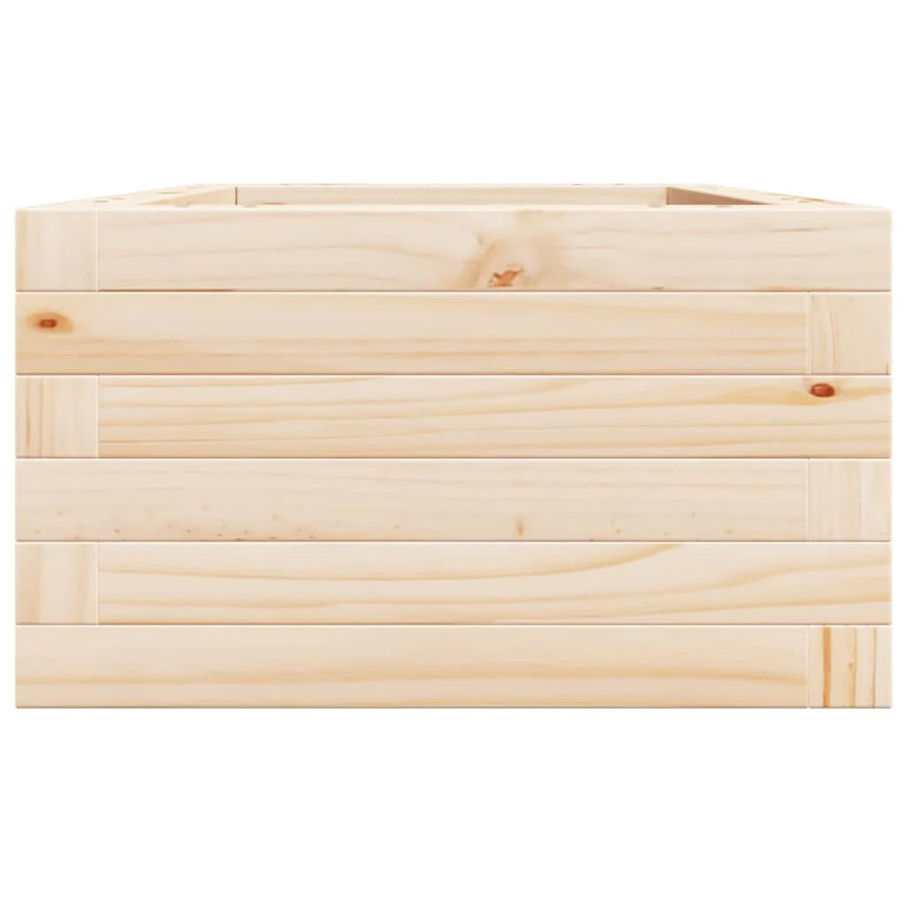 Fioriera rialzata per piante e fiori terrazza o giardino 40 x 40 x 23 cm legno di pino massiccio marrone 02_0037524