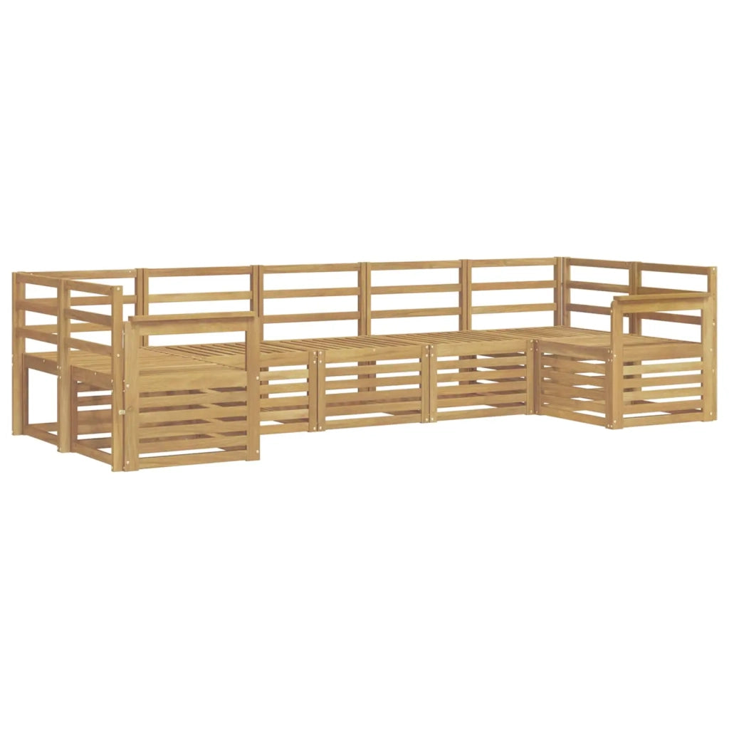 Set di divani da esterno 7 pcs Bianco 304 x 128,5 x 73 cm 3392419