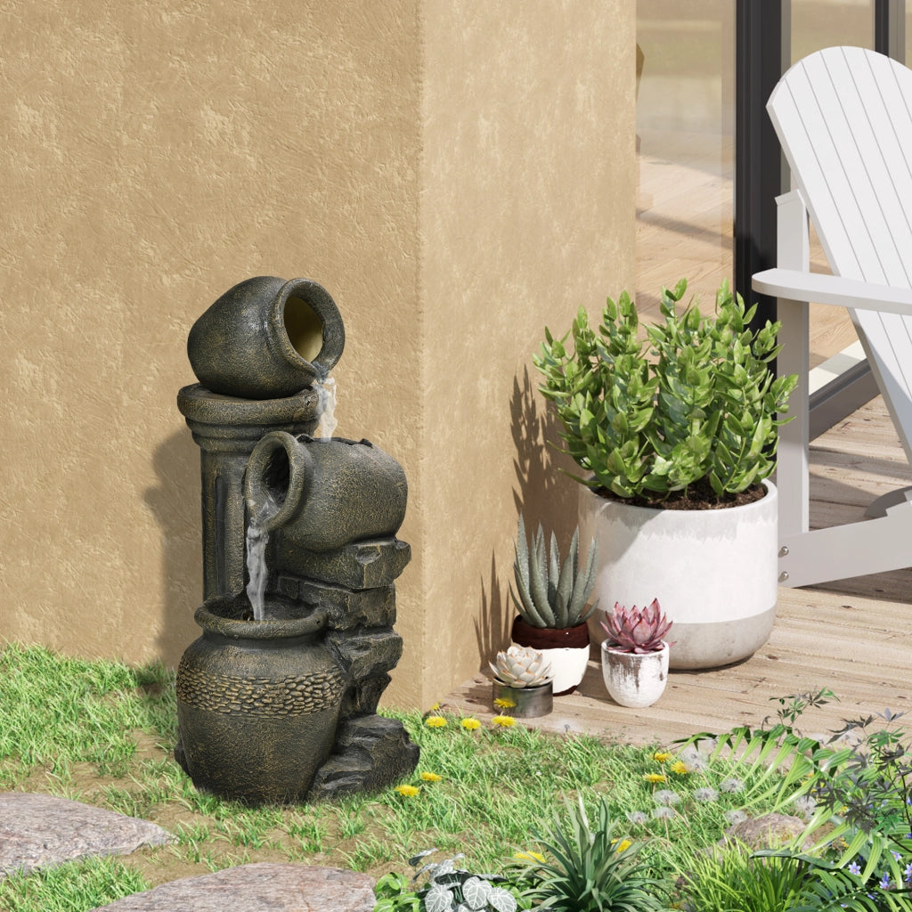 Fontana da Giardino ¨C zephmum ¨C Grigio 25x24x60 cm