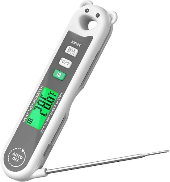 Termometro per carne - Termometro per griglia, Termometro per cucina - Termometro digitale per la carne con sonda pieghevole - lettura diretta, accensione automatica - cottura - cucina - grilling - forno