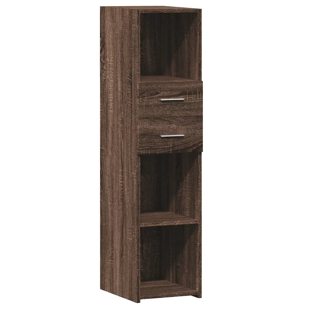 vidaXL Credenza Rovere Marrone 30x42,5x124 cm in Legno Multistrato
