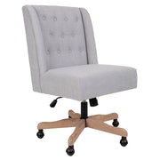 Sedia imbottita con ruote grigie 54x43x104h