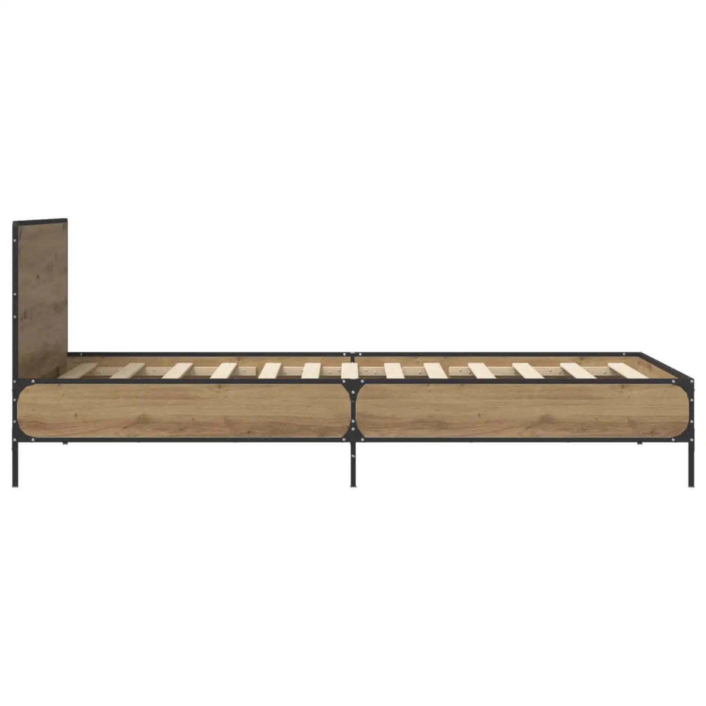 Struttura letto con testata Rovere Artigianale 80 x 200 cm 8009112