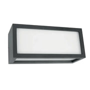 Applique Esterno Moderna Dakota Alluminio Nero Bianco 1 Luce E27 Ip44