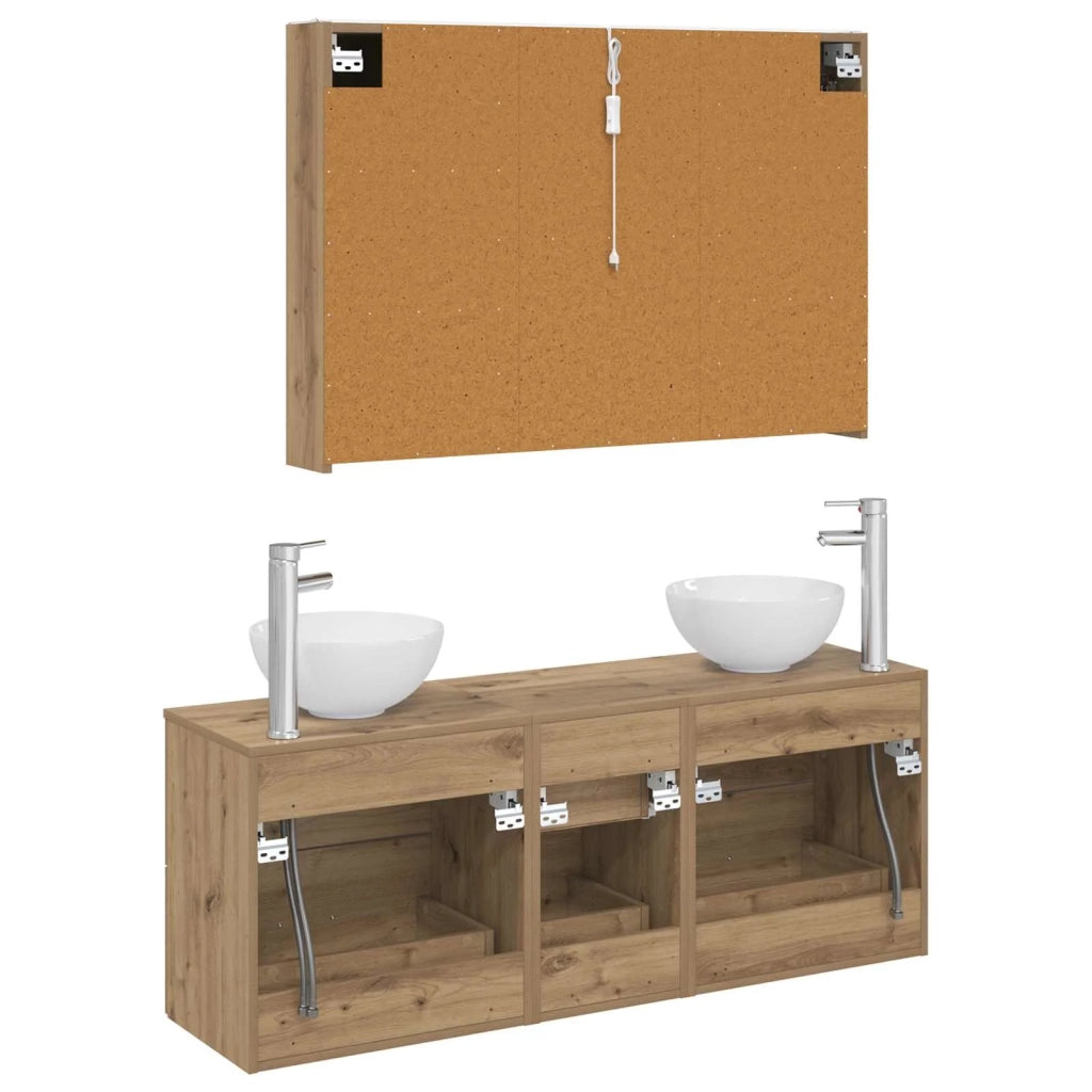 Set di mobili per il bagno 4 pcs Rovere Artigianale 3406710
