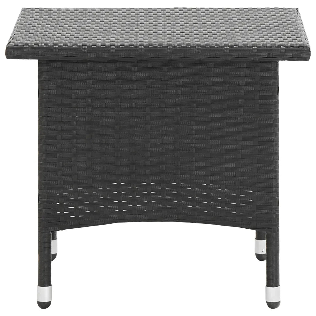 Tavolino da Giardino | Tavolino da T¨¨ Nero 50x50x47 cm in Polyrattan
