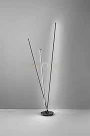 Piantana in metallo colore nero Twins LED 47W 3000K 3760Lm dimmerabile
