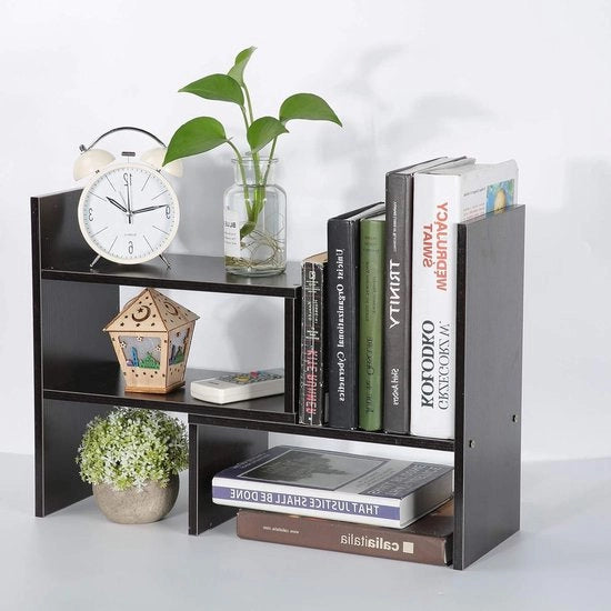 Bureaustoel Opbergrek DIY Tavolo Opbergrek - Pannello di Display per Scrivania Opbergrek - Legno Colore/Nero Noce