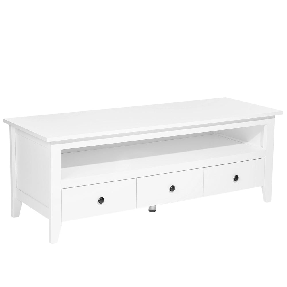 Mobile TV Bianco TV Fino a 61ʺ Consigliato 3 cassetti Gestione cavi Rustico