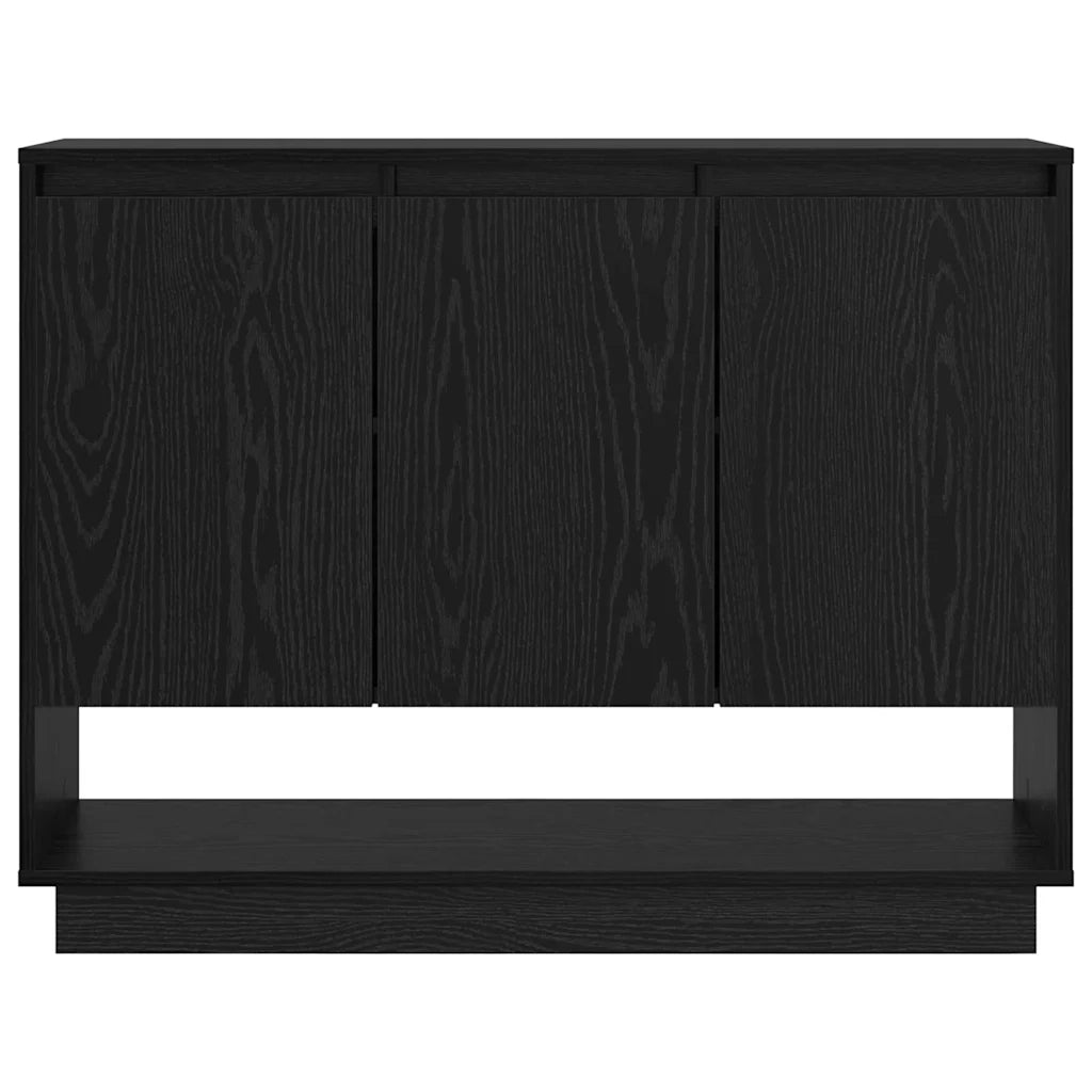 Credenza-Buffet-Armadio da cucina Rovere Nero 97 x 29 x 75 cm Legno multistrato