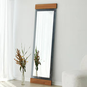 Lanzada, Specchio Forma Rettangolare, 50x170h cm Marrone Rovere