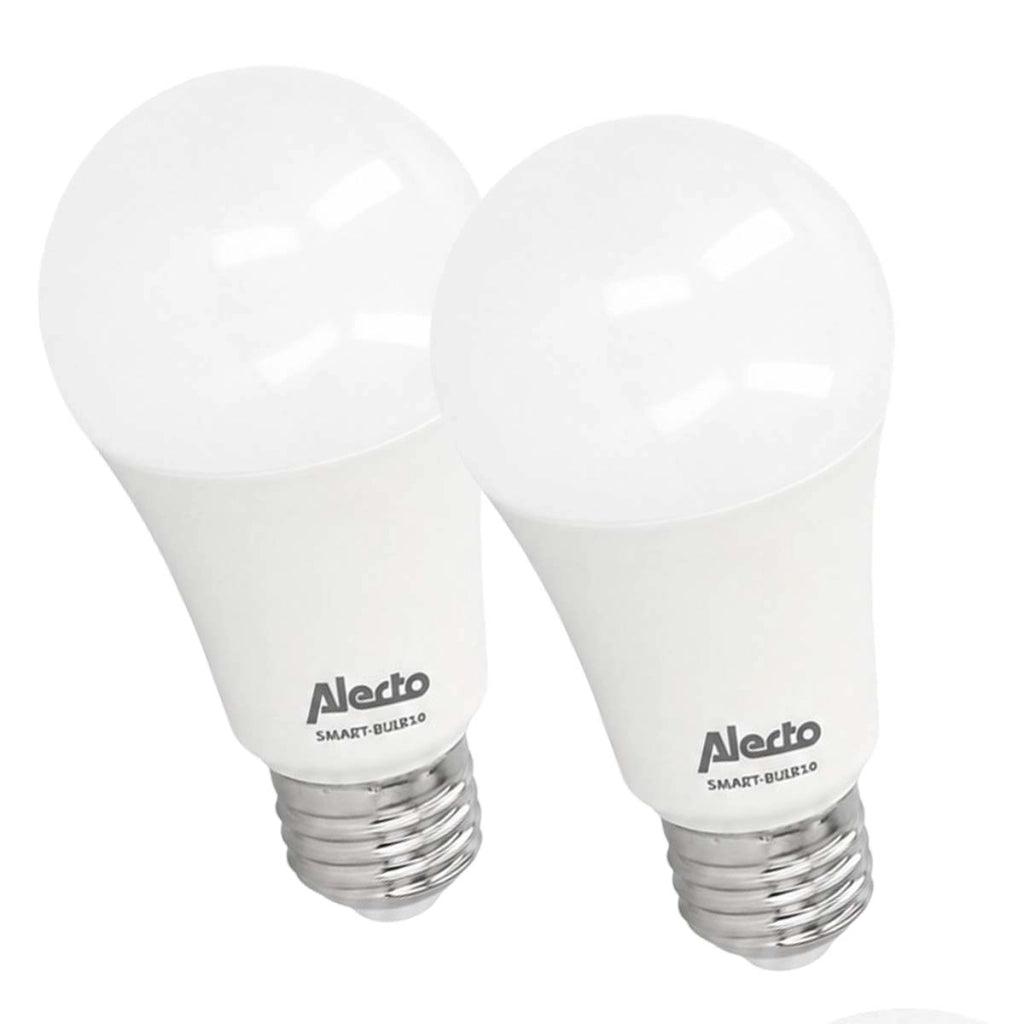 Set 2 Lampadine LED Smart E27 A60 Wi-Fi RGB Dimmerabili Bianco Alecto