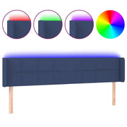 Testiera | Testata a LED Blu 163x16x78/88 cm in Tessuto