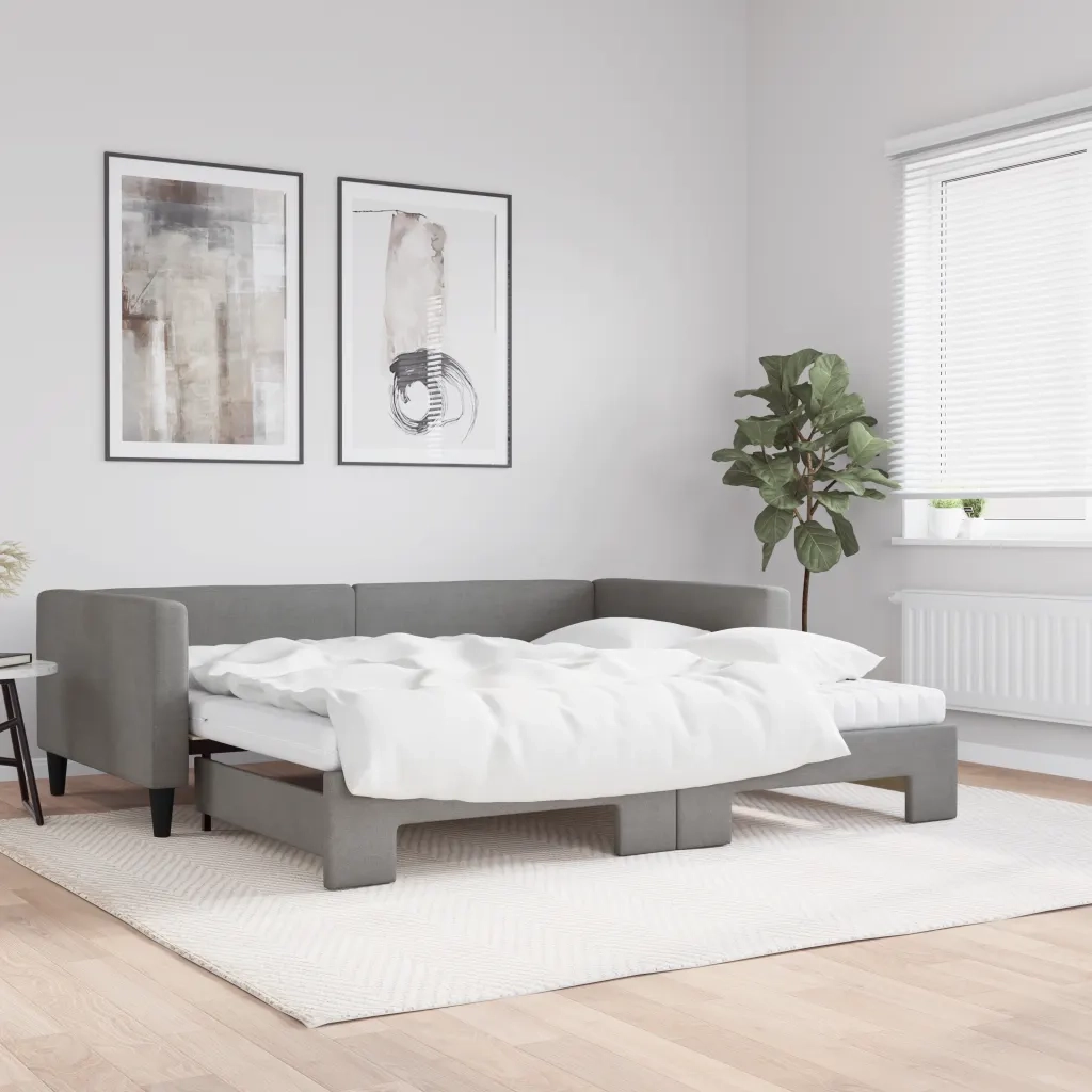 Divano Letto Estraibile Materassi Grigio Scuro 100x200 Tessutocod mxl 106613