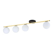 Plafoniera Emibig Monza 4 luci E14 oro/bianco dimmerabile