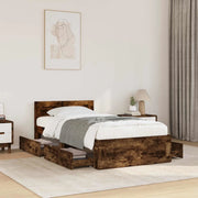 Struttura letto con testata Rovere Fumo 80 x 200 cm 3429679