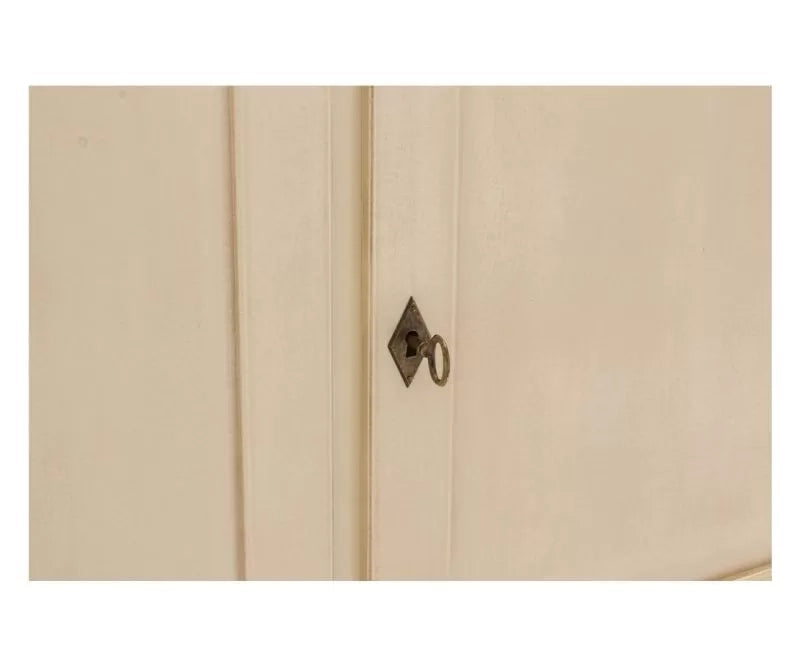 Madia credenza shabby chic in legno 2 porte avorio anticato 105x42x85 - Mobili 2G
