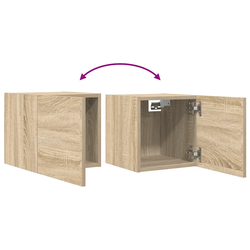 Armadietti a Parete per TV 2 pz Rovere Sonoma 30,5x30x30 cm cod mxl 16031