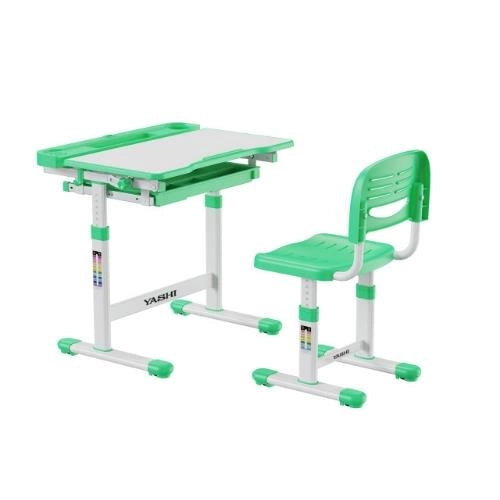 Kit sedia e scrivania reg sino a 76cm da terra, piano recl da 0° a 40° , cassetto estraibile, no spigoli , superf antiriflesso - CY10