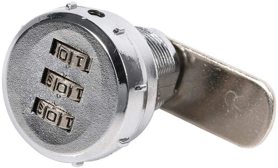 Combinazione a 3 cifre con codice, serratura con catenaccio, argento, serratura di sicurezza per armadi con codice segreto, armadi e cassetti domestici (1#)