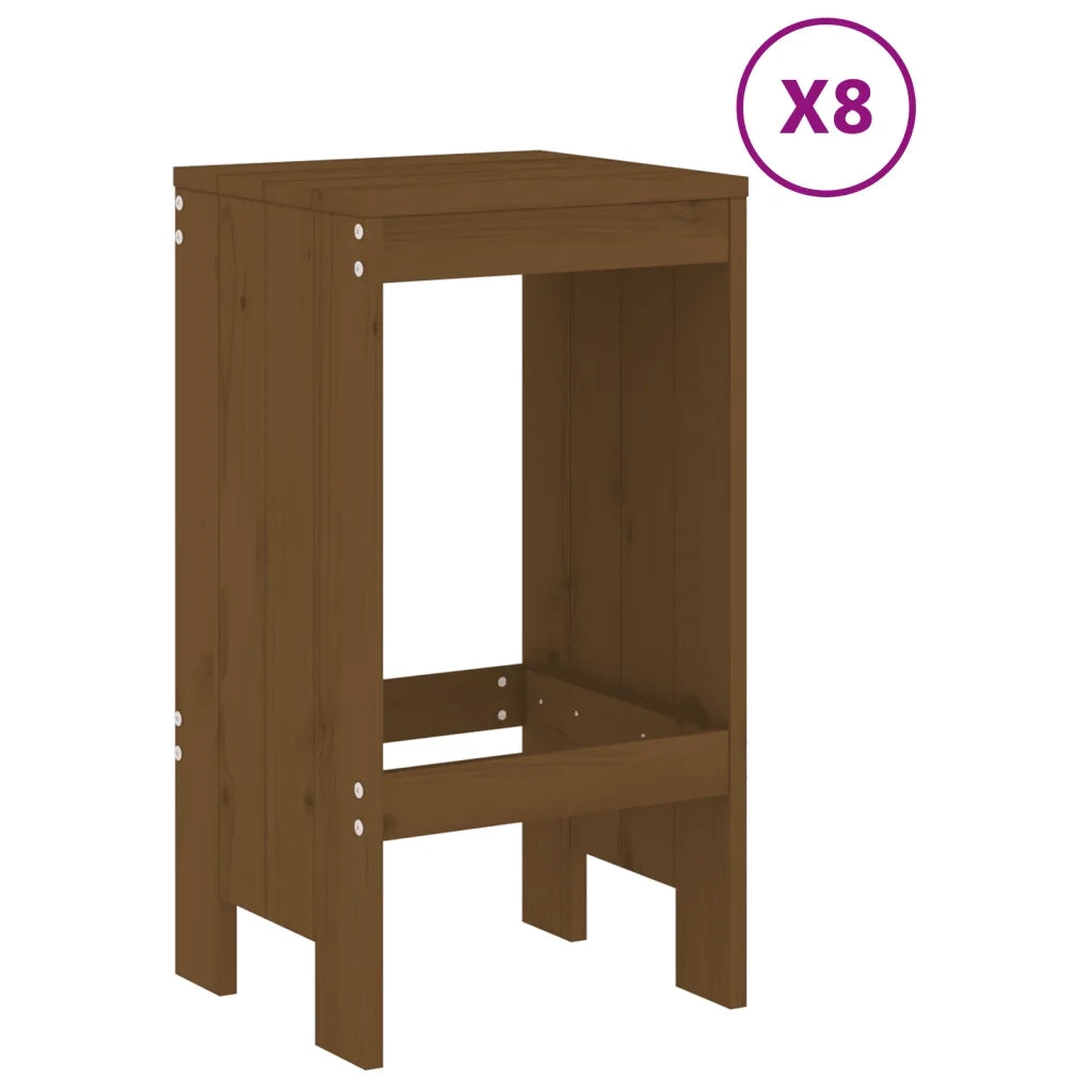 Set Bar da Giardino 9 pz ambra in Legno Massello di Pino