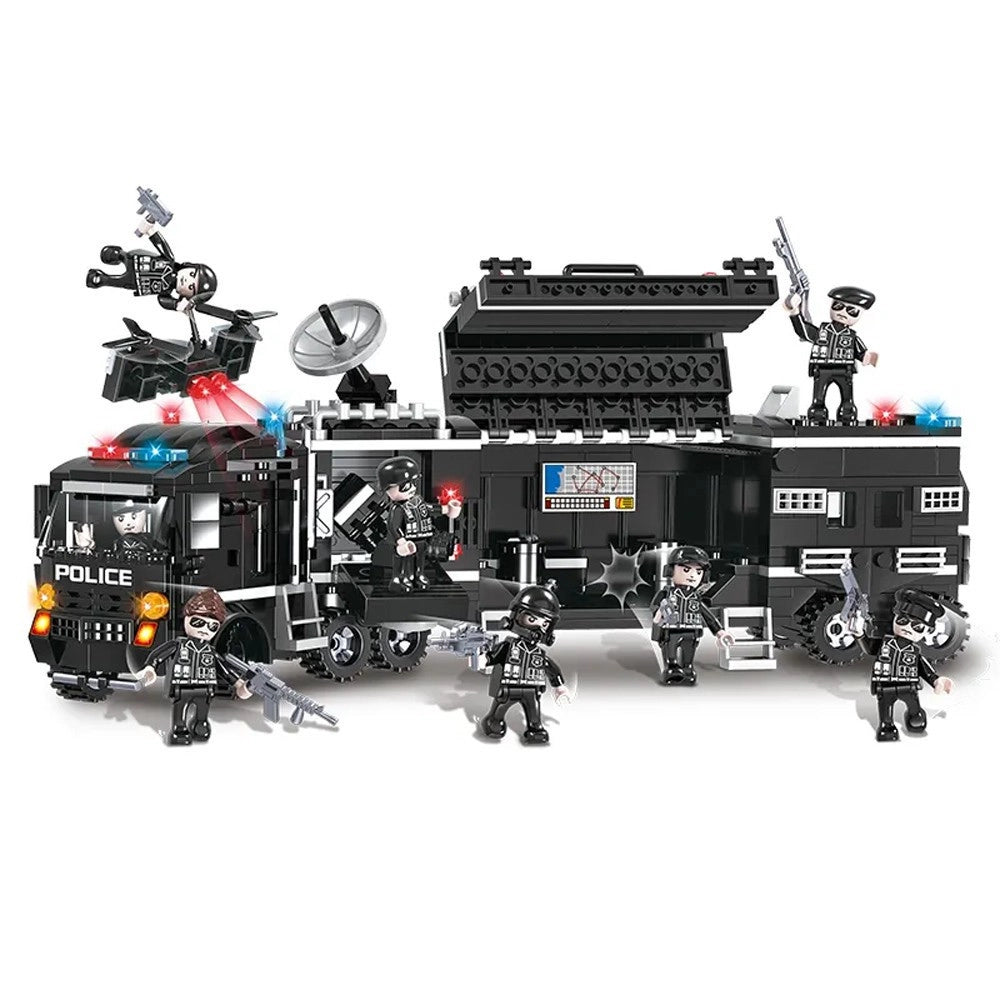 Trade Shop - Costruzioni Per Bambini Blocks Police Caserma Di Polizia Diy 8 Set Assortiti -