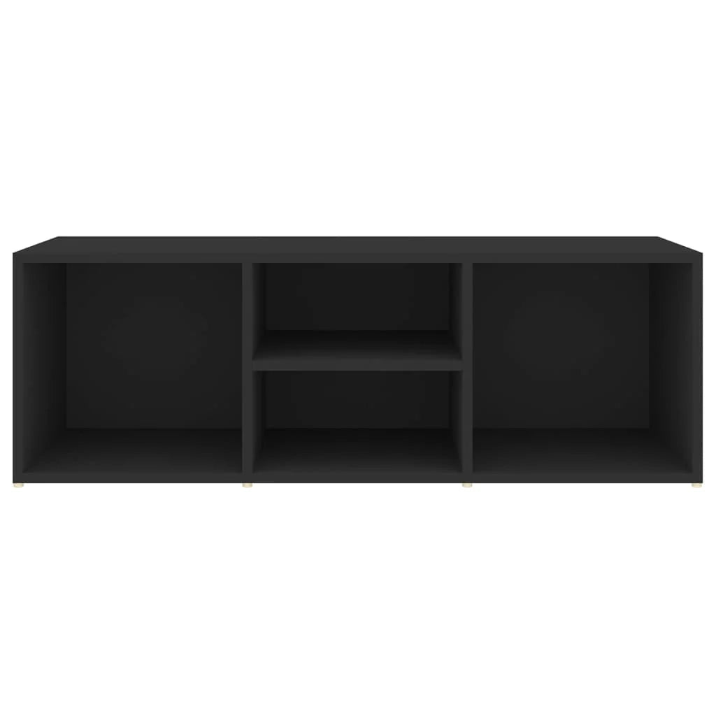 Panca portascarpe/stivali cassettiera scaffale mobiletto portaoggetti per corridoio 105 x 35 x 35 cm truciolato nero 02_0022990