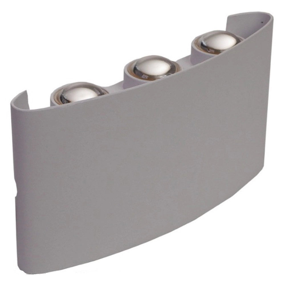 Trade Shop - Applique Lampada Led Da Muro Doppia Emissione Luminosa 16w Luce Selezionabile Cct Es68-3c - Grigio