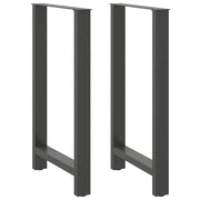 Set di 2 gambe per tavolo da bar moderno 60 x 100 cm con piedini regolabili in acciaio antracite 02_0057586