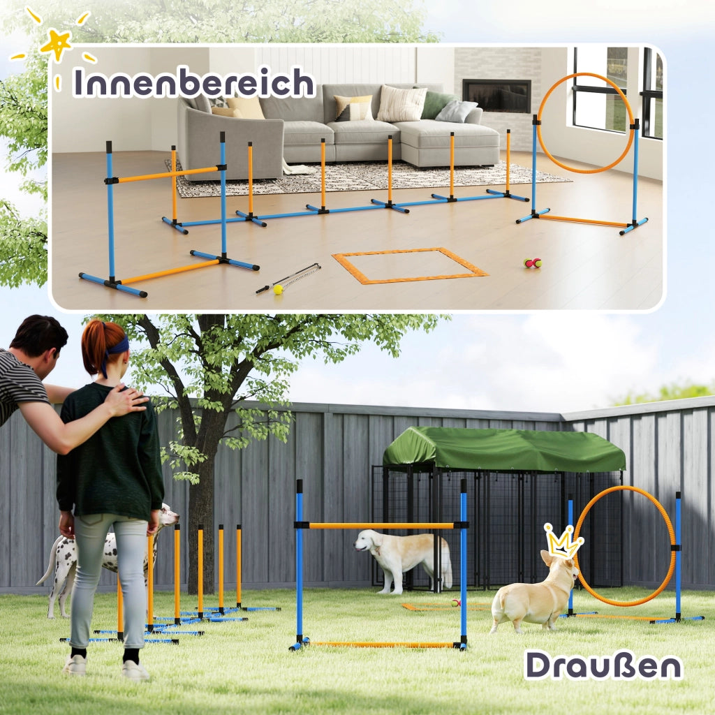 Set Agility 7 Pezzi per Cani ¨C zephmum ¨C H¨¹rde Tunnel Slalom