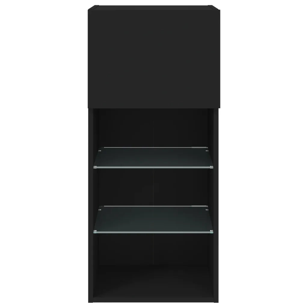 Mobile TV con Luci LED Nero 40,5x30x90 cm 837045
