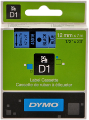 DYMO D1 etichette originali / 12 mm x 7 mm / stampa nera su blu / etichette autoadesive per etichettatrice LabelManager / 1 Pezzo