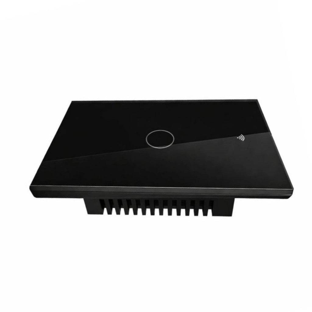 Interruttore Da Incasso Scatola 503, Touch Nero, WIFI 2.4G Matter, TUYA, Smart Life,Apple Home, Google Home, Alexa, SmartThings, 10A, AC 90-250V, 50/60HZ, 120X72X38mm, IP20,Disponibili 1,2,3 Tasti (1 Tasto)