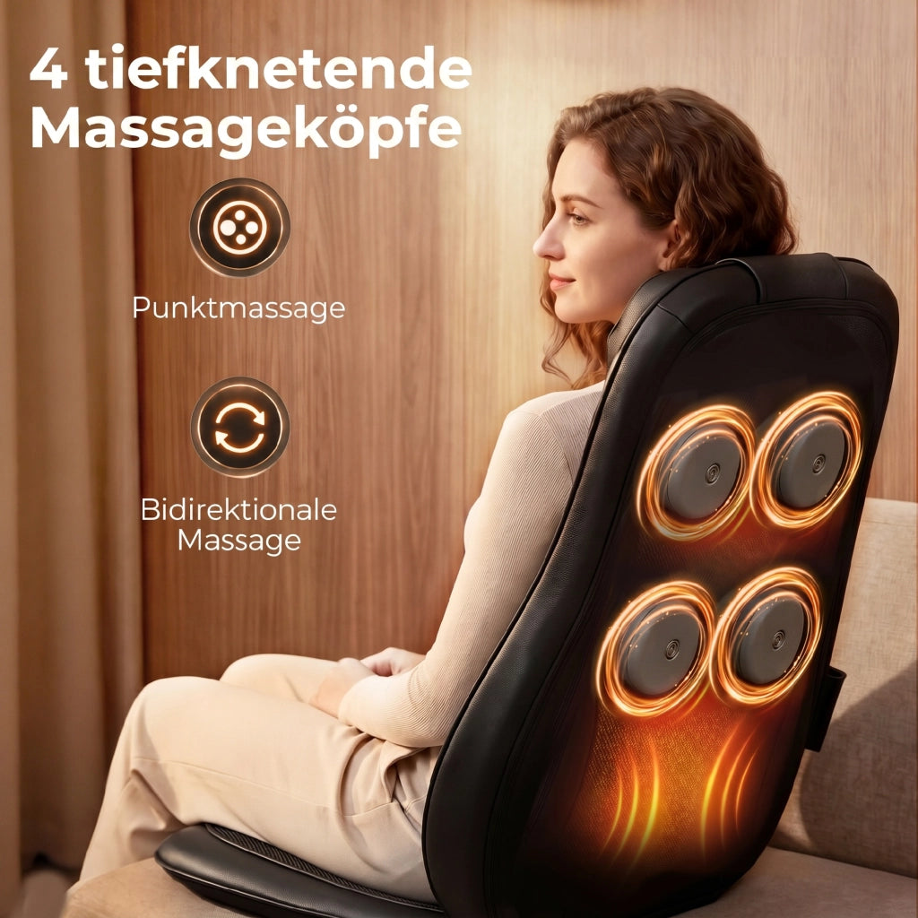 Massagesitzauflage Shiatsu mit Wärme, Tiefenmassage, Massagegerät