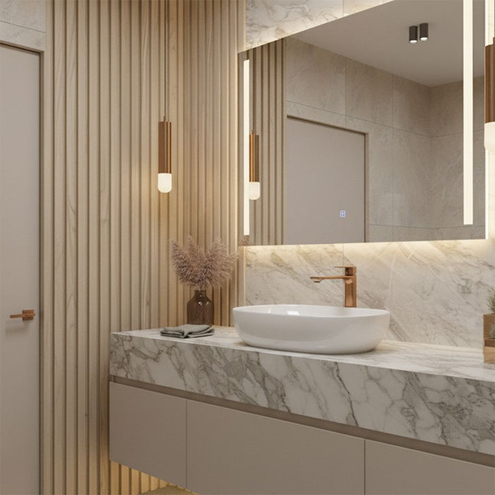 Rubinetto Da Lavabo Rea Drop Brush Copper High