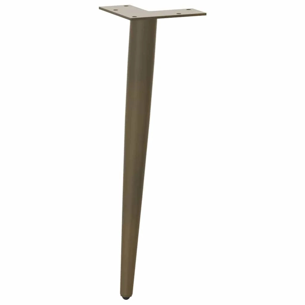 Set di 4 gambe robuste per tavolino da caffè coniche con piedini regolabili 30-31 cm in acciaio naturale 02_0056808