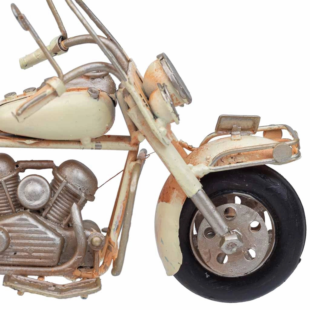Moto in metallo marrone 19x8,5x11,5h