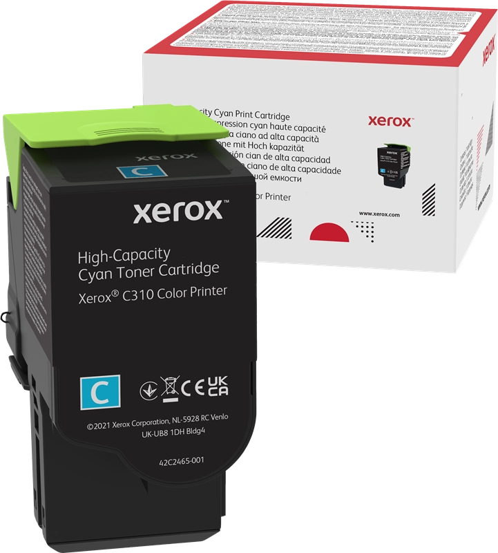 Xerox Cartuccia toner Ciano a Alta capacità da 5500 Pagine per Stampante a colori ® C310/multifunzione a colori ® C315 (006R04365)
