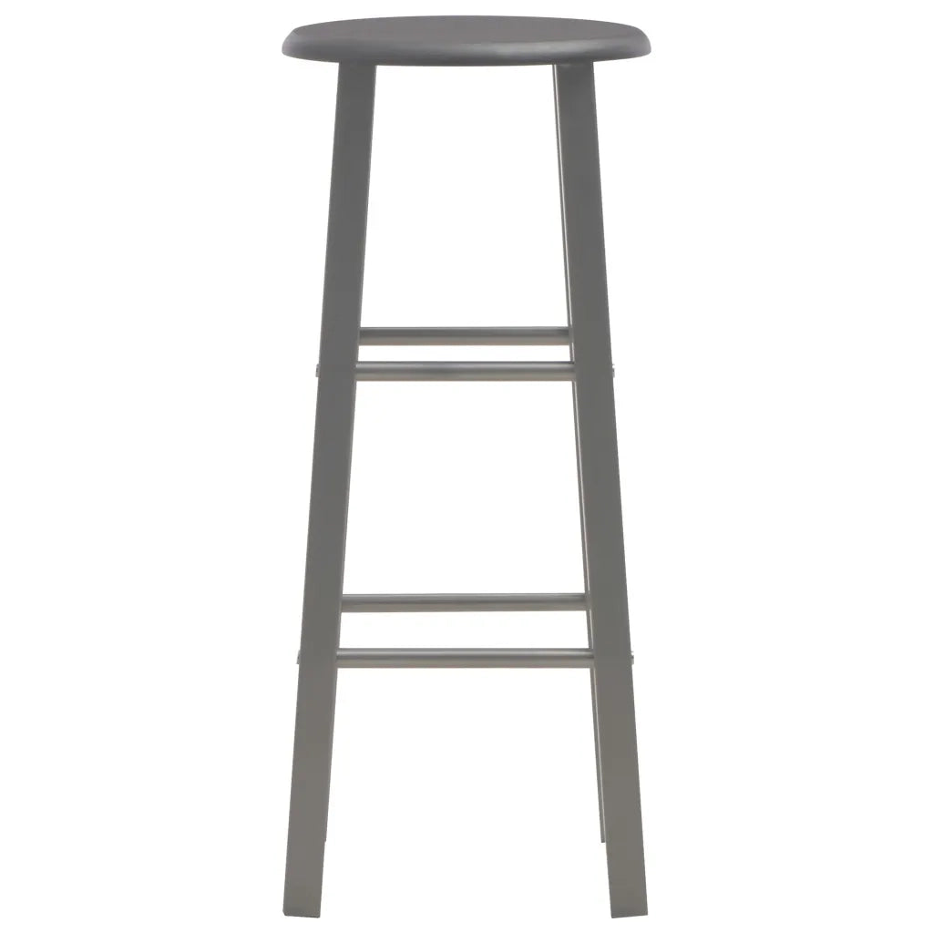 Set da Bar 3 pz in Legno e Acciaio Antracite 284397