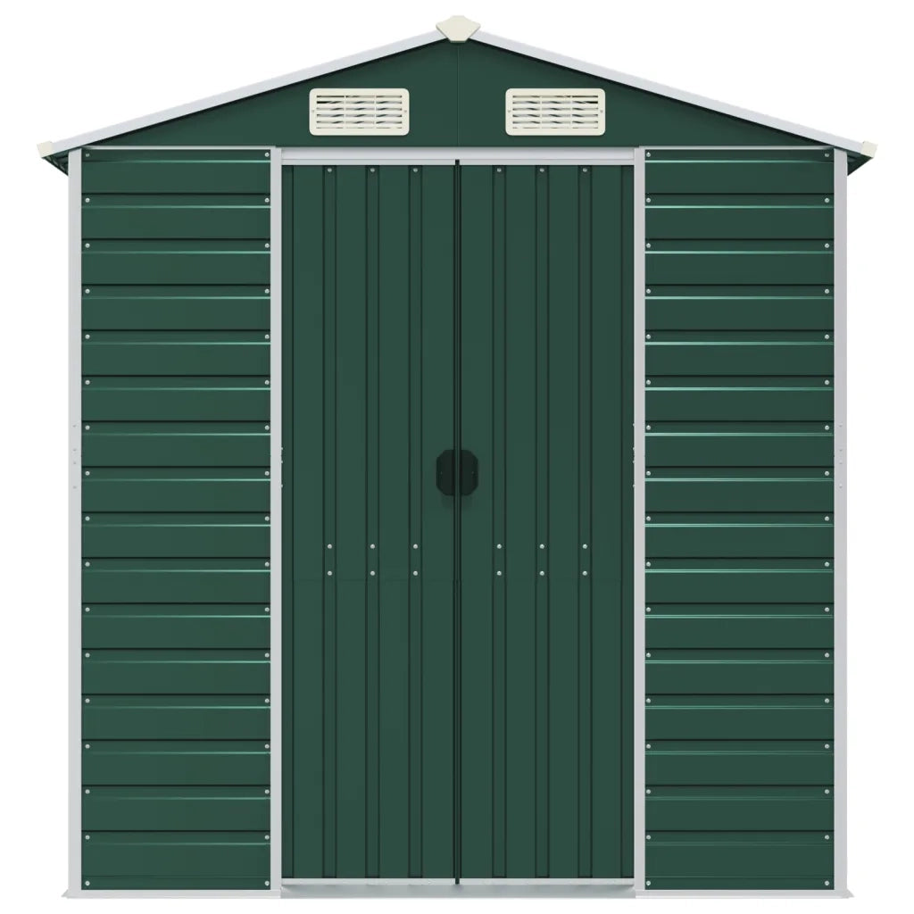 Capanno da Giardino Verde 191x895x198 cm in Acciaio Zincato 3188240