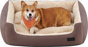 Cuscino per Cani Reclinabile 85 x 65 x 21 cm Marrone PGW04Z